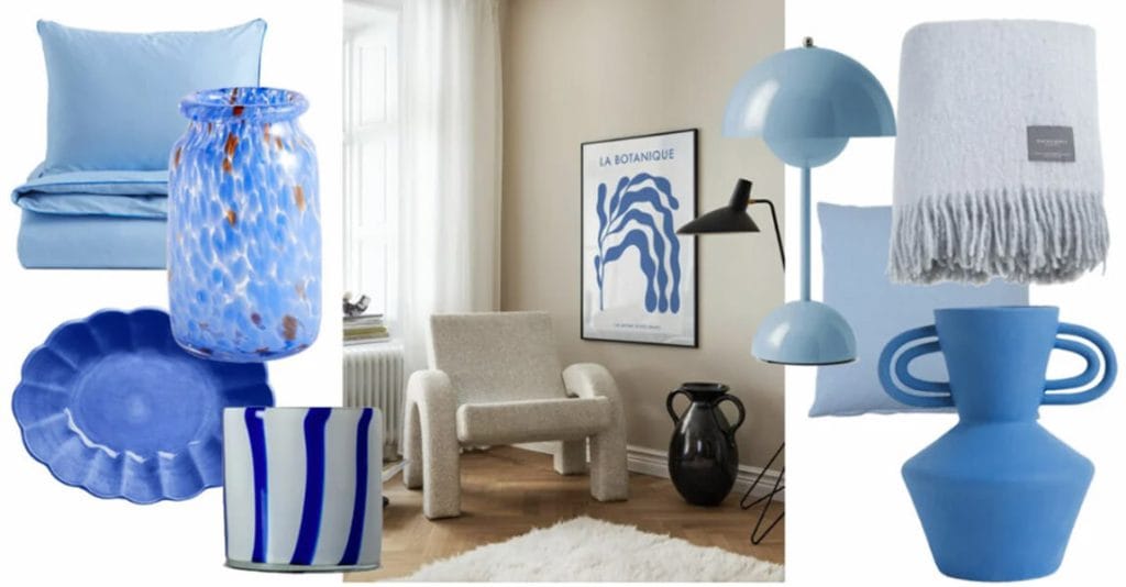 Blå inredning Elle
