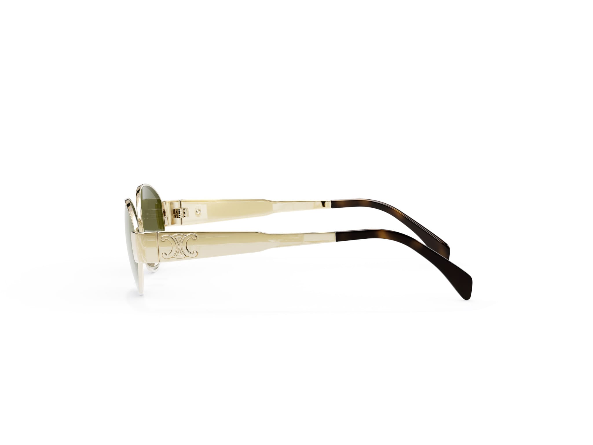 Metal Triomphe Oval Sunglasses