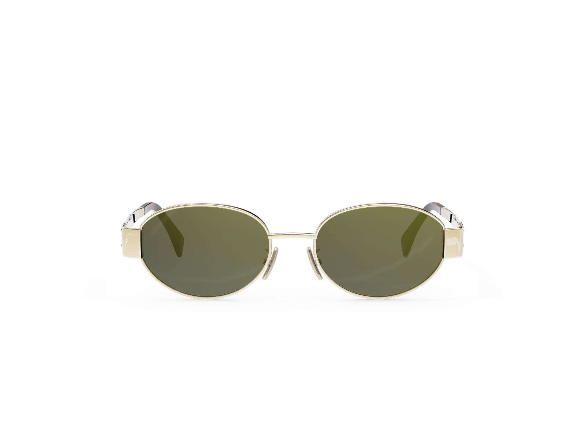 Metal Triomphe Oval Sunglasses