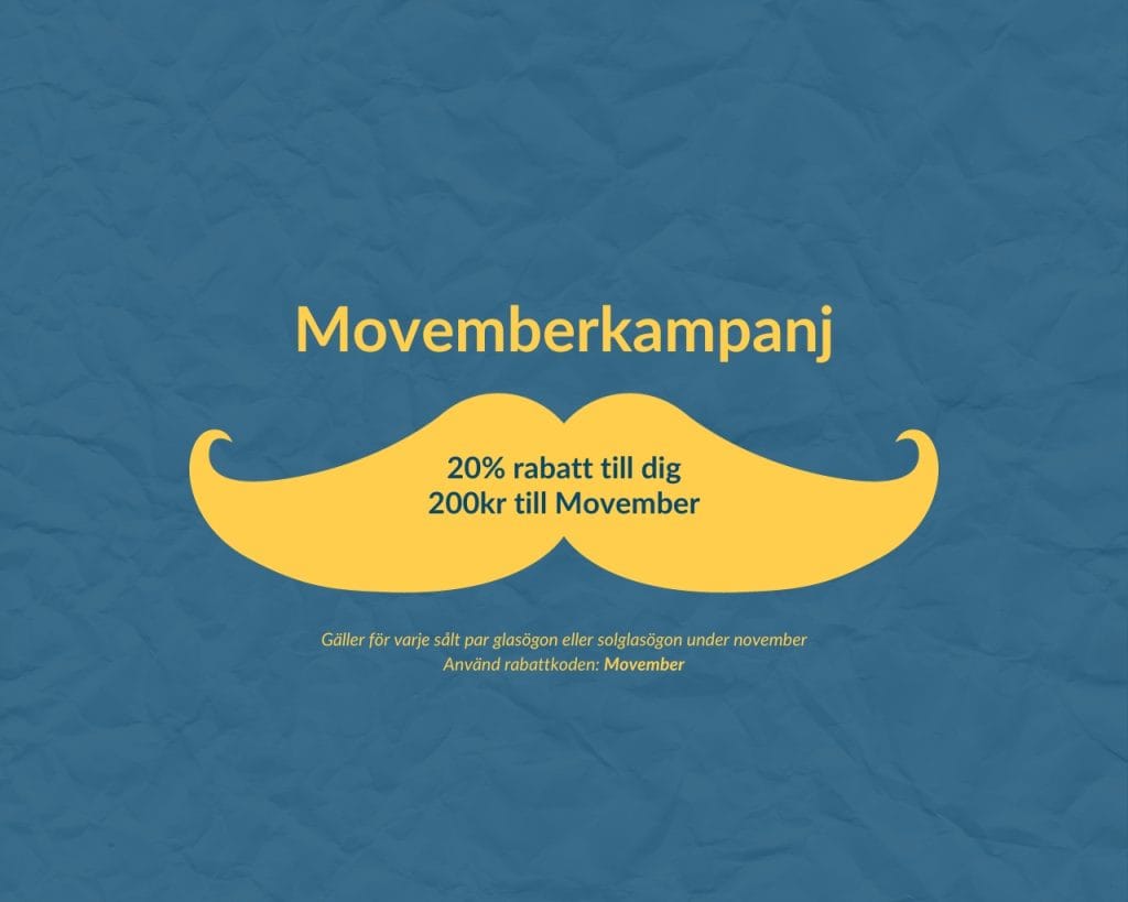 Movemberkampanj glasögon