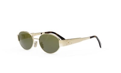 Celine Metal Triomphe Oval Sunglasses