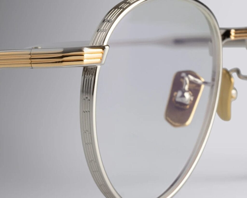 Cutler and Gross CGST 1428_Silver and Gold_glasögon_detalj3