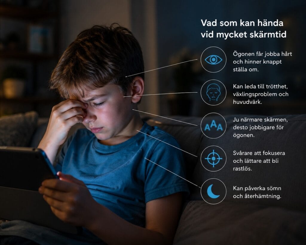 Vad händer vid mycket skärmtid