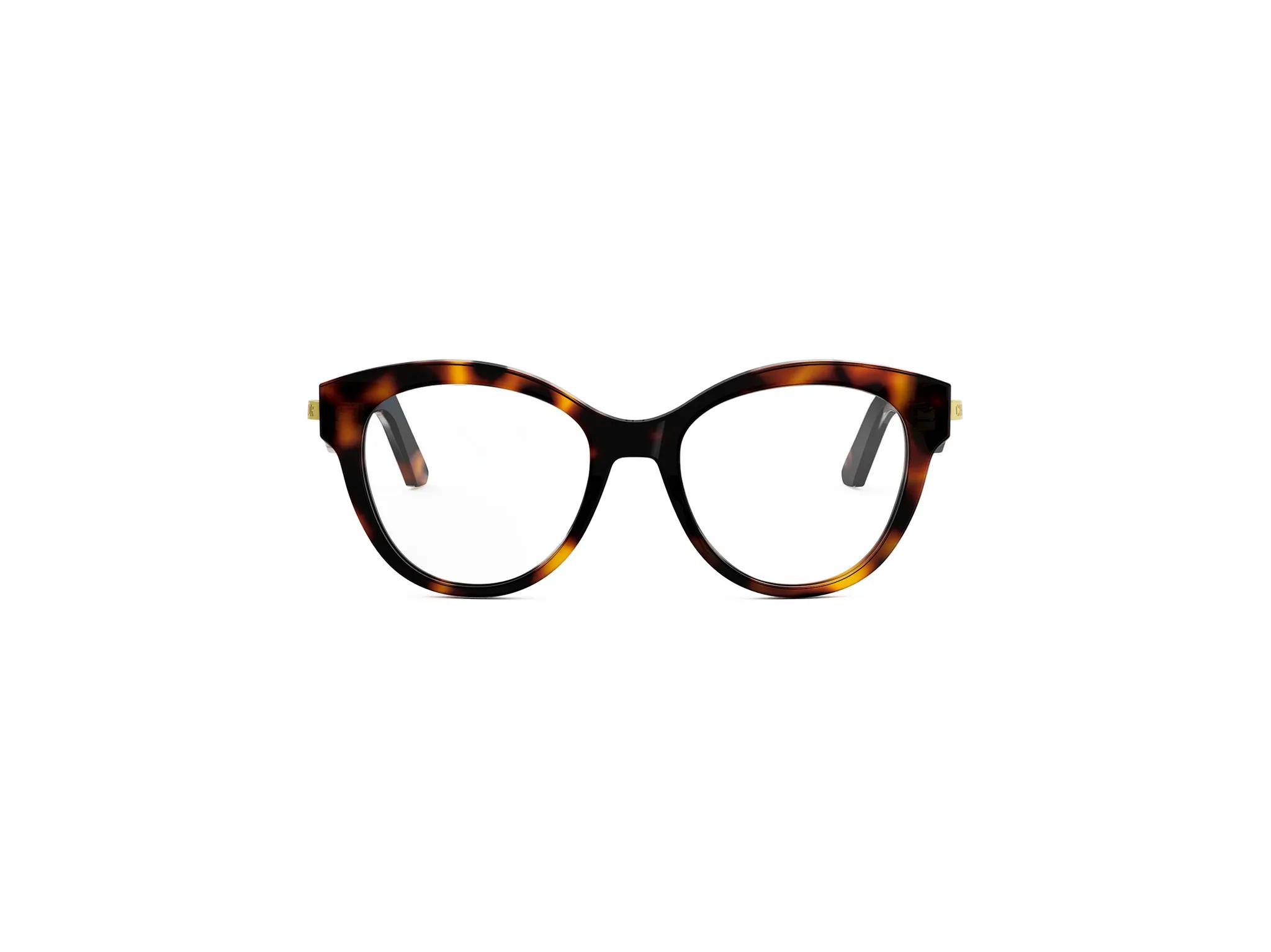 CDiorO B2I Yellow Havana Round Eyeglasses