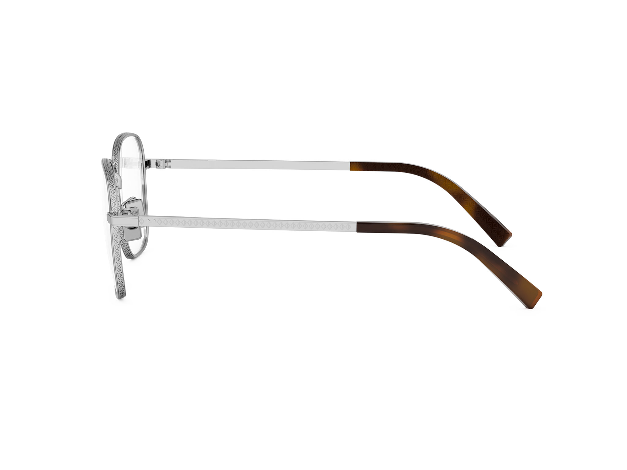 DIOR CD DiamondO S7U Silver Geometric Eyeglasses