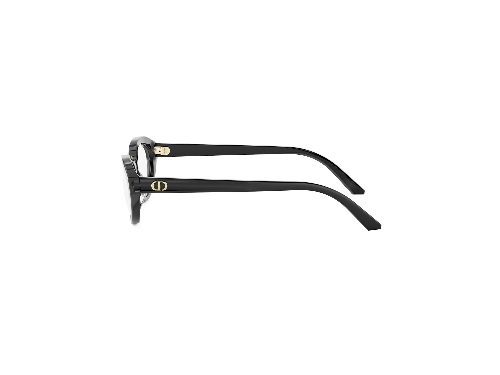 DiorGlowO B1I Black Oval Eyeglasses