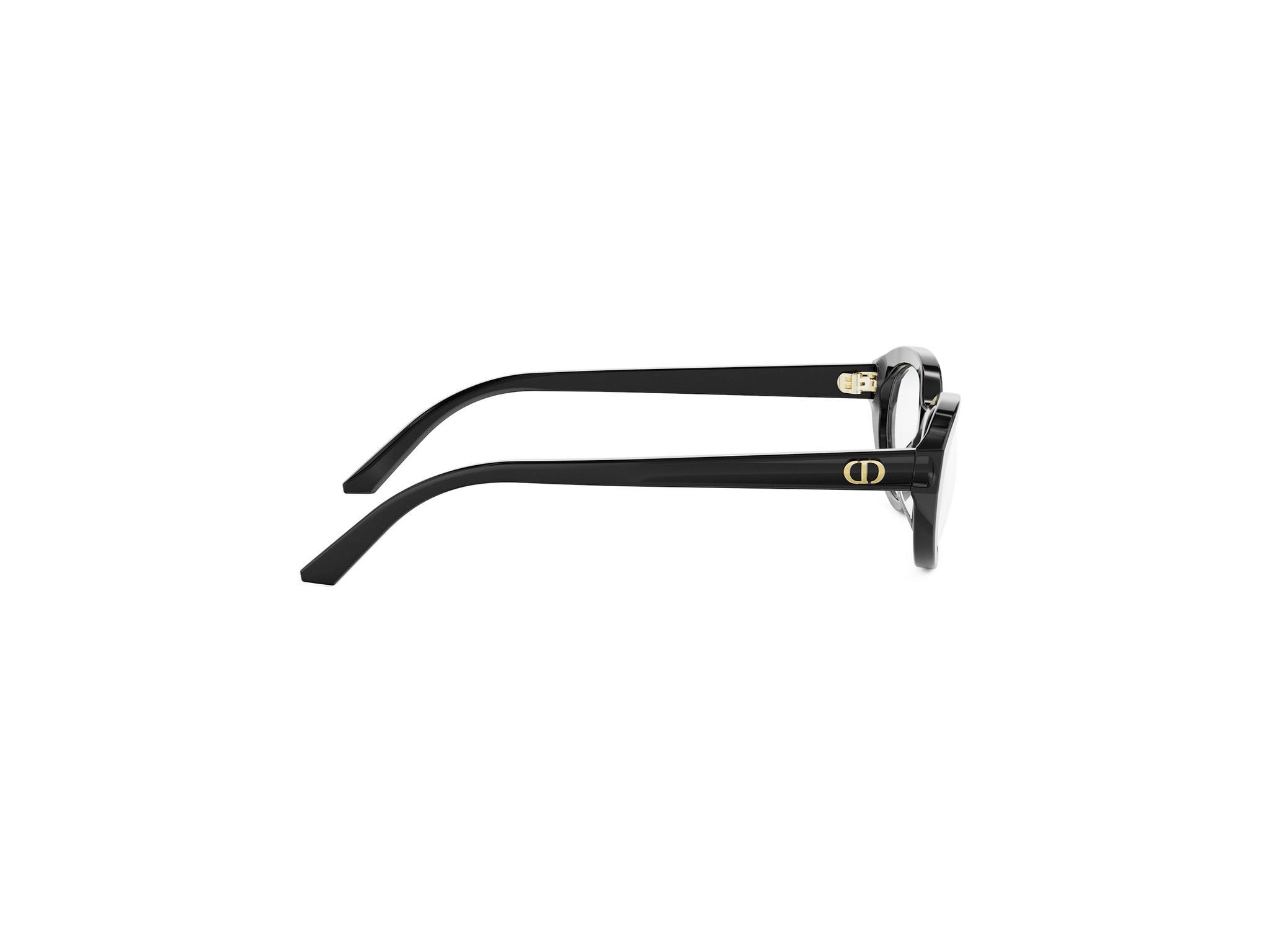 DiorGlowO B1I Black Oval Eyeglasses
