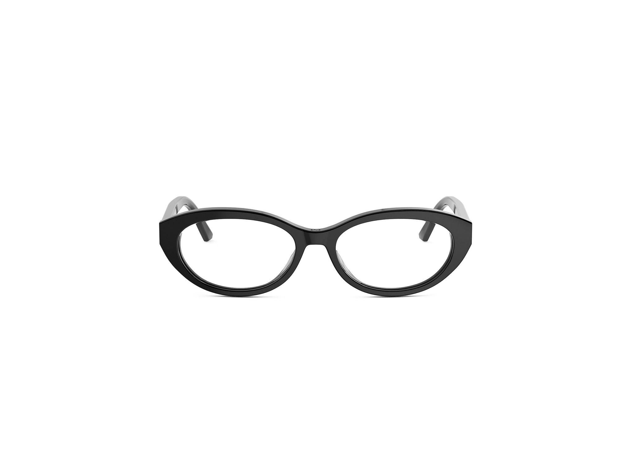 DiorGlowO B1I Black Oval Eyeglasses