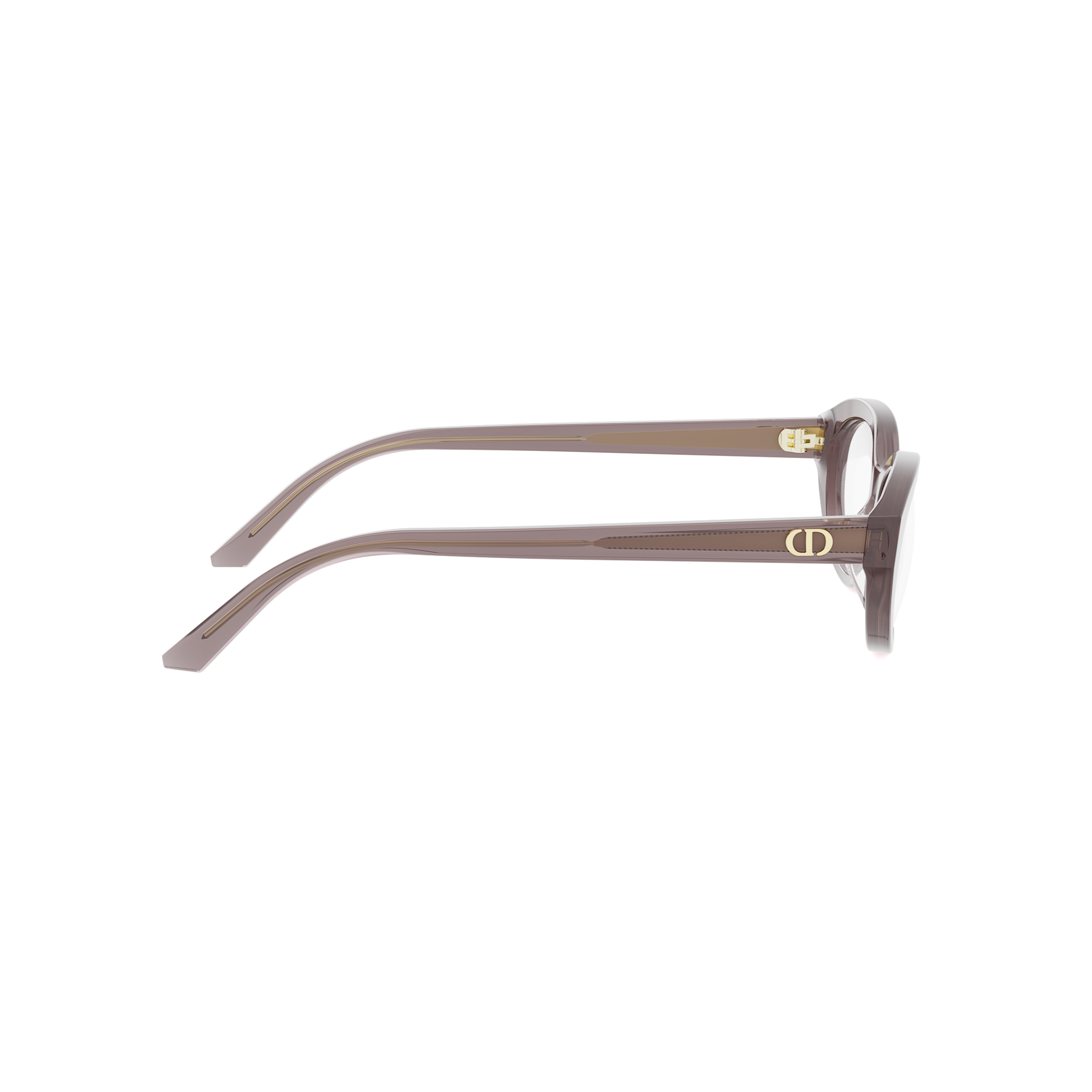 DiorGlowO B1I Brown Oval Eyeglasses