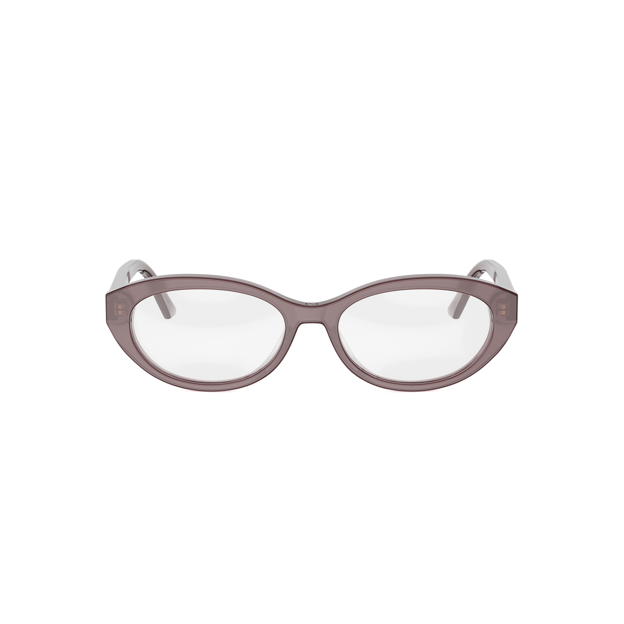 DiorGlowO B1I Brown Oval Eyeglasses